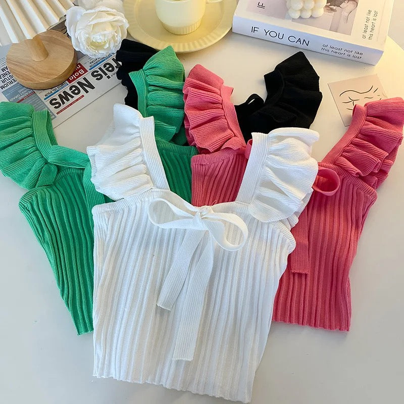 Summer Knitted Camisole Tops